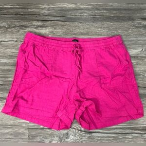 J. Crew Hot Pink Linen Blend Shorts size XL